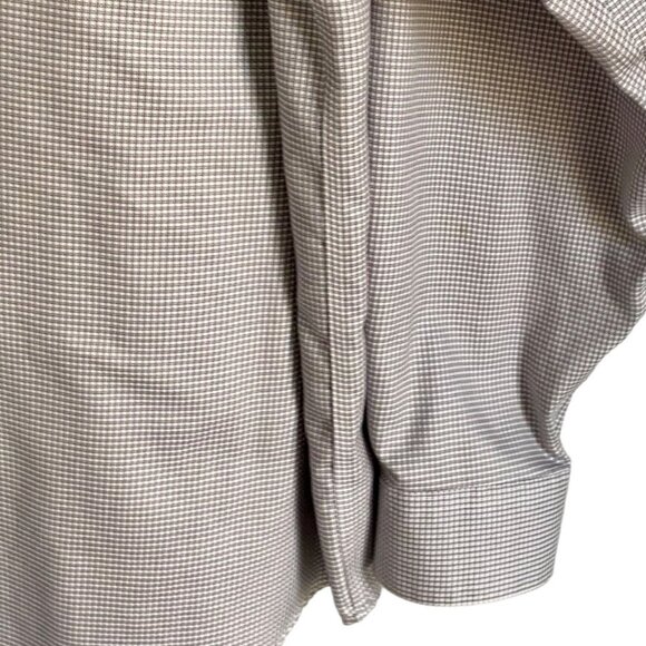 Pronto Uomo Non Iron Button Down Long Sleeve Men's Shirt Grey Cotton Size 2XLT - Picture 7 of 9